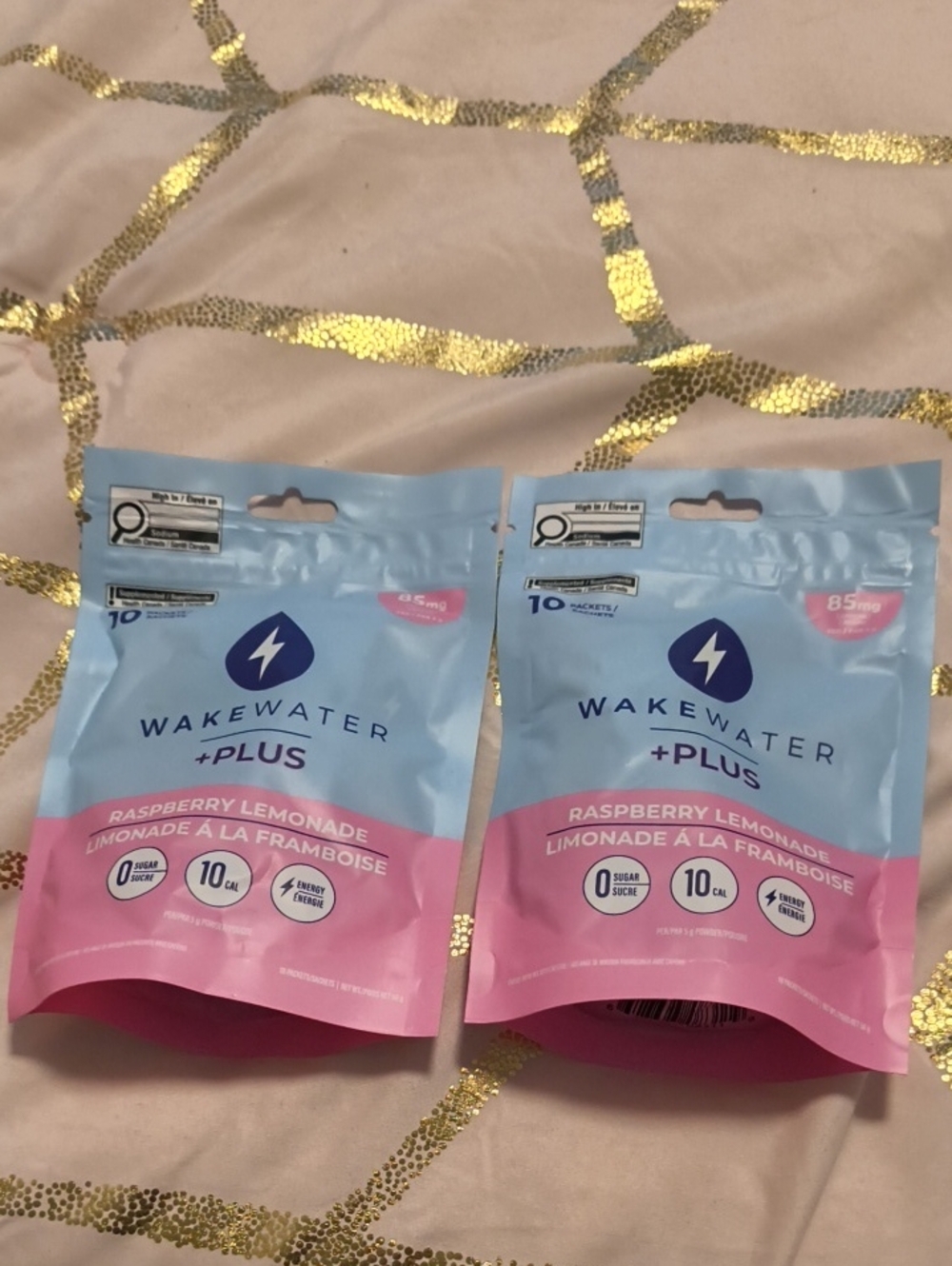WakeWater +Plus Raspberry Lemonade Electrolyte Drink Mix – 20 Packets NEW/SEALED